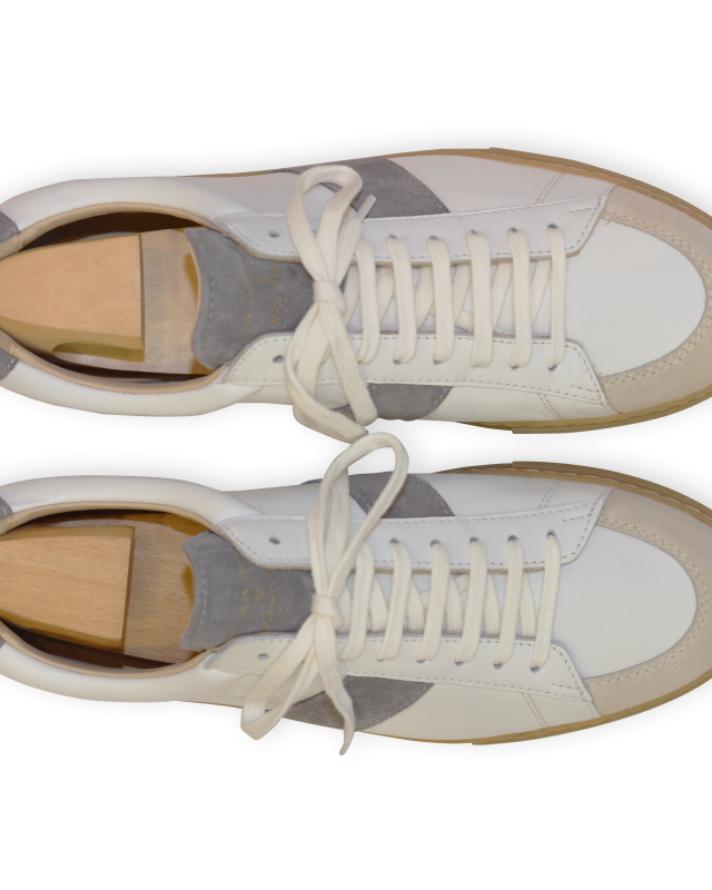 chaussure zespa en cuir blanc